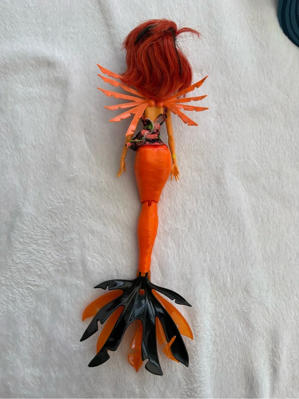 Monster High Glowsome Ghoulfish Orange Tiger-Striped Mermaid Doll Collection